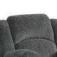 Cerys 40 Inch Power Recliner USB Plush Cushioned Gray Chenille Fabric By Casagear Home BM312305