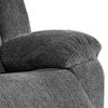 Cerys 40 Inch Power Recliner USB Plush Cushioned Gray Chenille Fabric By Casagear Home BM312305