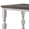 Wren 79 Inch Counter Height Table Rectangular Antique White Wood Gray By Casagear Home BM312311