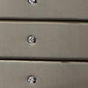 Seth 50 Inch Tall Dresser Chest 5 Drawers Solid Wood Gray Faux Leather By Casagear Home BM312316