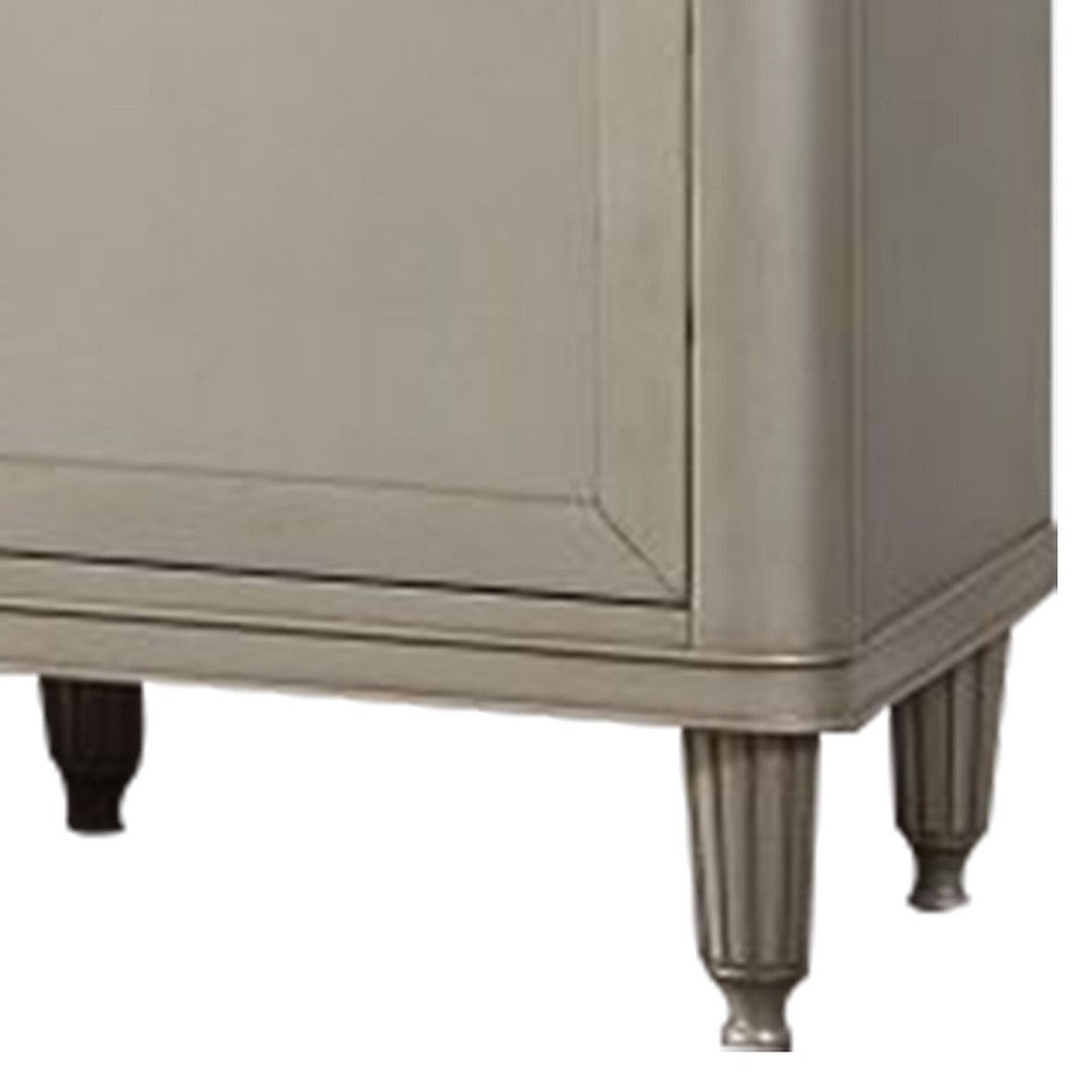 Kyna 66 Inch Sideboard Console 3 Drawers 2 Cabinets Stone Top Champagne By Casagear Home BM312349