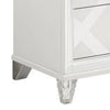 Kyla 55 Inch Tall Dresser Chest 5 Drawer Mirror Trim White Wood Frame By Casagear Home BM312364