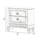 Dorie 26 Inch Nightstand with 2 Drawers Oval Molded Trim Ivory White Wood By Casagear Home BM312365