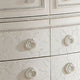 Dorie 54 Inch Wide Dresser 6 Drawers Oval Molded Trim Ivory White Wood By Casagear Home BM312366