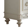 Dorie 54 Inch Wide Dresser 6 Drawers Oval Molded Trim Ivory White Wood By Casagear Home BM312366