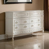 Dorie 54 Inch Wide Dresser 6 Drawers Oval Molded Trim Ivory White Wood By Casagear Home BM312366