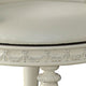 Dorie 21 Inch Swivel Chair Vanity Stool Low Back Ivory White Faux Leather By Casagear Home BM312368