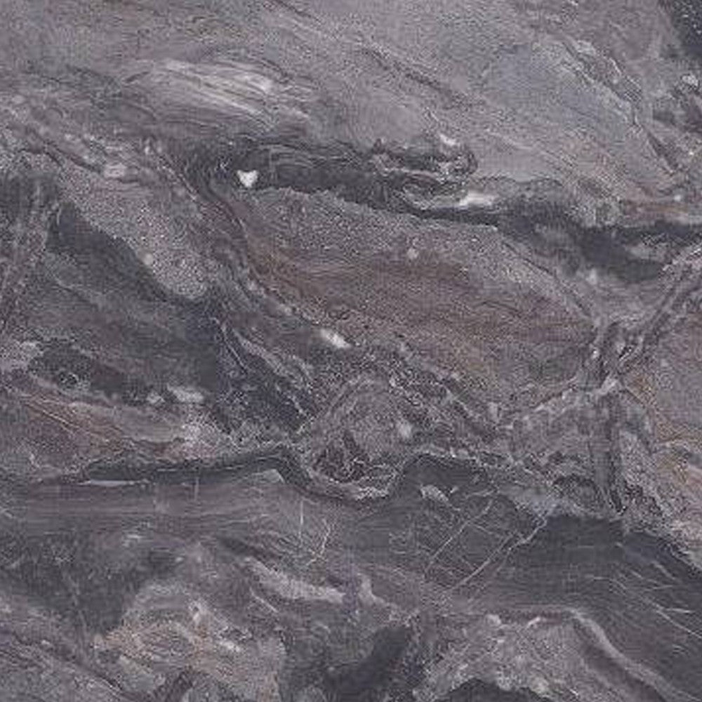 Evis 63 Inch Dining Table, Marble Grain Faux Stone Top, Walnut Brown Wood By Casagear Home