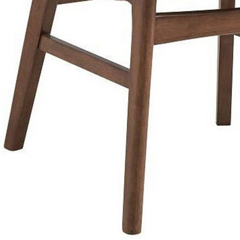 Evis 23’’ Side Dining Chair Set of 2 Brown Wood Green Fabric By Casagear Home BM312375