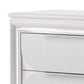 Rara 51 Inch Tall Dresser Chest 5 Drawer Mirror Trim Acrylic White By Casagear Home BM312379