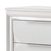 Rara 51 Inch Tall Dresser Chest 5 Drawer Mirror Trim Acrylic White By Casagear Home BM312379