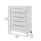 Rara 51 Inch Tall Dresser Chest 5 Drawer Mirror Trim Acrylic White By Casagear Home BM312379