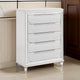 Rara 51 Inch Tall Dresser Chest 5 Drawer Mirror Trim Acrylic White By Casagear Home BM312379