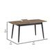 Anae 51-63 Inch Dining Table, Butterfly Leaf, Brown Wood Top, Black Legs By Casagear Home