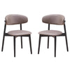 Anae 23 Inch Side Dining Chair Set of 2 Turned Legs Gray Fabric Black By Casagear Home BM312381