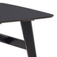 Iora 71 Inch Dining Table Industrial Style Rounded Corners Black Wood By Casagear Home BM312382