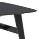 Iora 71 Inch Dining Table, Industrial Style, Rounded Corners, Black Wood By Casagear Home