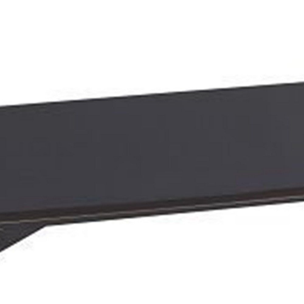 Iora 71 Inch Dining Table, Industrial Style, Rounded Corners, Black Wood By Casagear Home