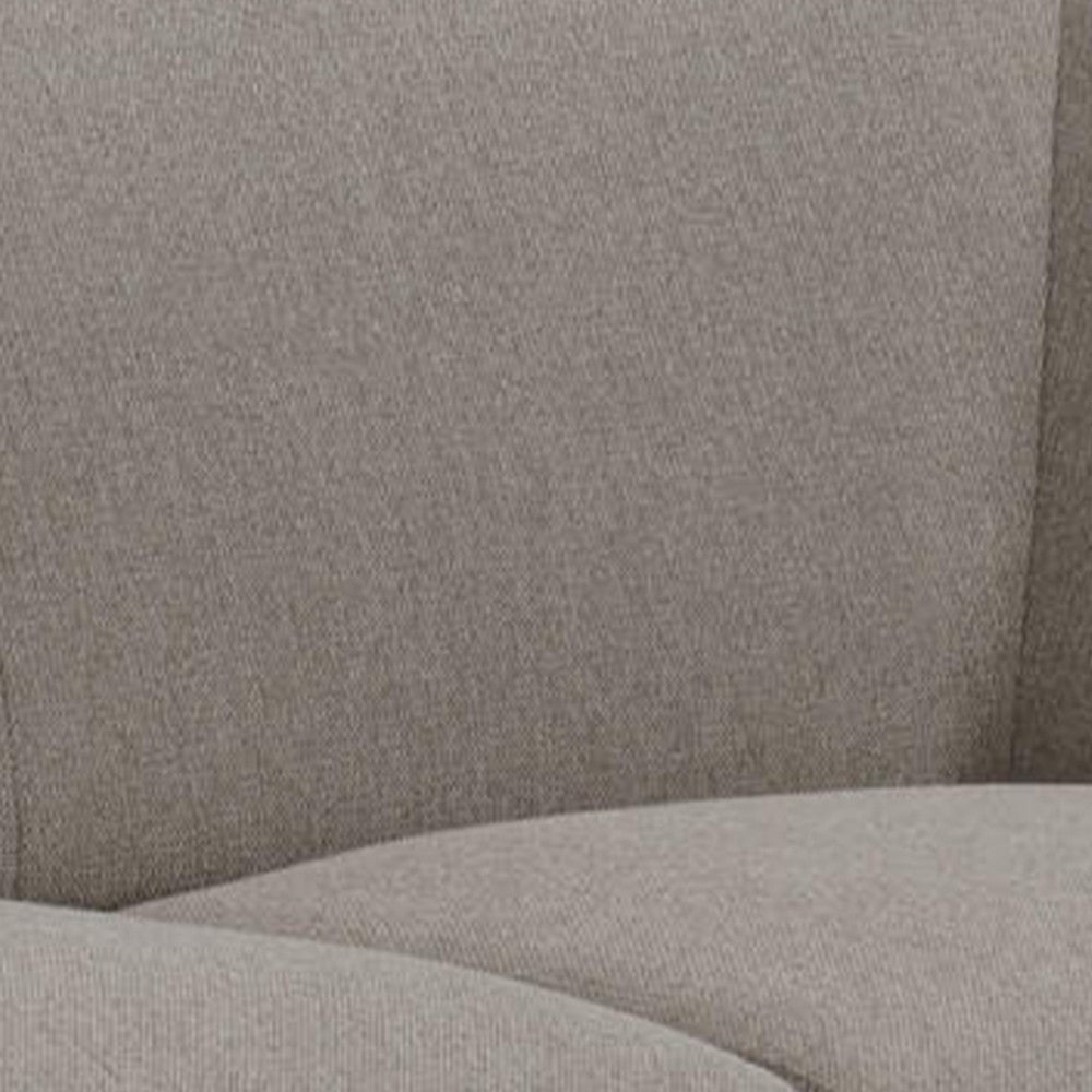 Naeli 65 Inch Loveseat Compact Modern Design Plush Brown Linen Upholstery By Casagear Home BM312385