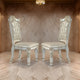 Doe 27 Inch Side Dining Chair Set of 2, Nailhead, Tufted White Faux Leather By Casagear Home