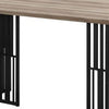 Nori 72 Inch Dining Table, Distressed Brown Top, Black Metal Slatted Base By Casagear Home