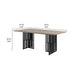 Nori 72 Inch Dining Table, Distressed Brown Top, Black Metal Slatted Base By Casagear Home