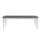 Kate 72-90 Inch Dining Table Gray Extendable Rectangular Top White Wood By Casagear Home BM312414