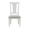 Kate 24 Inch Side Dining Chair Set of 2 Light Gray Linen White Wood Frame By Casagear Home BM312415