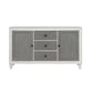 Kate 70 Inch Sideboard Server Console 3 Drawers 2 Cabinets Gray White By Casagear Home BM312417