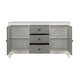 Kate 70 Inch Sideboard Server Console 3 Drawers 2 Cabinets Gray White By Casagear Home BM312417