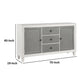 Kate 70 Inch Sideboard Server Console 3 Drawers 2 Cabinets Gray White By Casagear Home BM312417