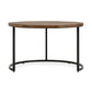 Nesting Coffee Table Set of 2 Natural Brown Wood Black Iron Frame By Casagear Home BM312421