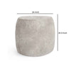 24 Inch Outdoor End Table Concrete Hollow Base and Round Top Light Gray By Casagear Home BM312462