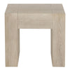 Elsa 24 Inch End Table Square Dovetail Details Meadow White Cracked Oak By Casagear Home BM312469