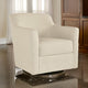 Ashley Leena 35" Swivel Accent Chair, Beige Linen Polyester, Wood by Cassagear Home