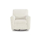 Layla 38 Inch Swivel Accent Chair Soft Ivory Linen Polyester Reversible By Casagear Home BM312475