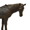 Refi 16 Inch Horse Statuette Figurine Modern Style Gold Dark Brown Resin By Casagear Home BM312499