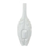 Helly 28 Inch Decorative Vase Intricate Inset Details Modern White Resin By Casagear Home BM312549