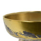 16 Inch Decorative Bowl Distressed Gold Finish Modern Aesthetic Ceramic By Casagear Home BM312559