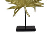 Menny 21 Inch Palm Leaf Resin Decorative Sculpture, Resin Gold Finish By Casagear Home