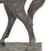 Fenny 16 Inch Standing Horse Statuette, Tabletop Figurine, Gray Resin By Casagear Home