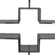 Adena 76 Inch Tall Plant Stand, Geometric Style Metal Shelves, Silver Tone By Casagear Home