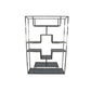 Adena 76 Inch Tall Plant Stand, Geometric Style Metal Shelves, Silver Tone By Casagear Home