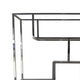 Adena 76 Inch Tall Plant Stand, Geometric Style Metal Shelves, Silver Tone By Casagear Home