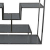 Adena 76 Inch Tall Plant Stand, Geometric Style Metal Shelves, Silver Tone By Casagear Home