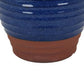 Kohl 15 Inch Decorative Vase Pot Shape Ceramic Blue and Brown Finish By Casagear Home BM312694