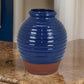 Kohl 15 Inch Decorative Vase, Pot Shape, Ceramic, Blue and Brown Finish By Casagear Home