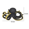 10 Inch Ocean Octopus Animal Figurine Decor Black Gold Finish Resin By Casagear Home BM312714