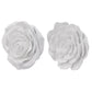 Dazzle 7 8 Inch Rose Hanging Wall Accent Set of 2 White Resin 3 Dimensional By Casagear Home BM312726