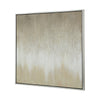 39 x 39 Hand Painted Wall Art,  Polyester Canvas, Wood, White and Gold By Casagear Home